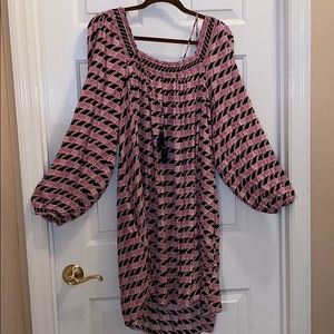 Anthropologie Long Sleeve Pattern Dress w/ Pockets